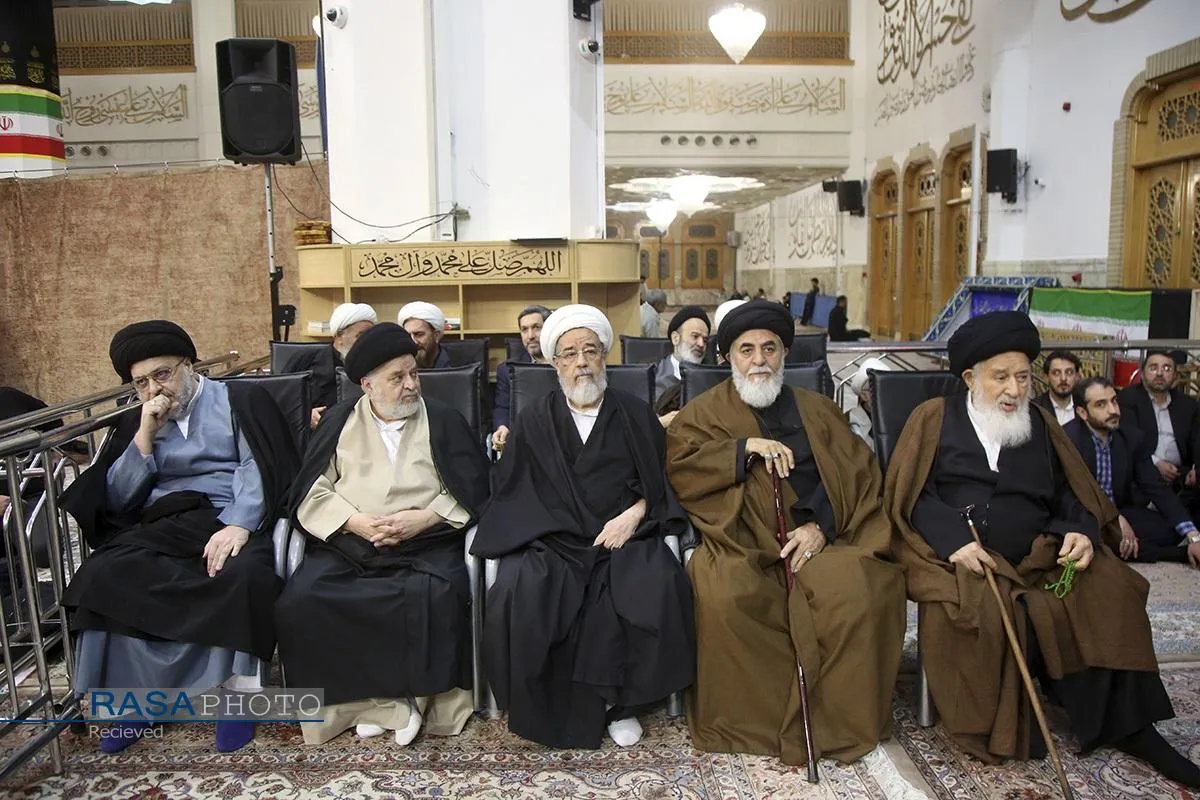 بزرگداشت شهید لاریجانی و وداع با پیکر مطهر شهید کیارش در حرم بانوی کرامت