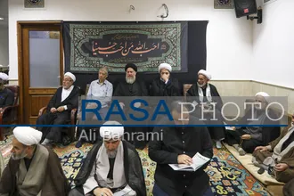 مراسم بزرگداشت قائد شهید امت حضرت آیت&zwnj;الله&zwnj;العظمی خامنه ای در دفتر حضرت آیت الله جوادی آملی