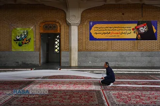 سفره افطار حرم کریمه اهلبیت (سلام&zwnj;الله&zwnj;علیها) در قم
