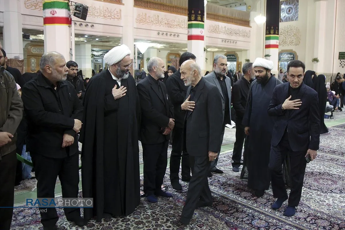 بزرگداشت شهید لاریجانی و وداع با پیکر مطهر شهید کیارش در حرم بانوی کرامت