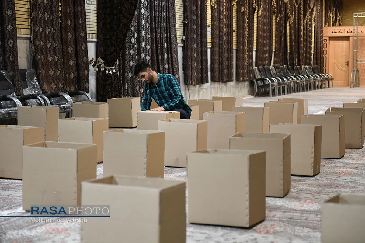 همکاری مدرسه و هیئت در رزمایش همدلی