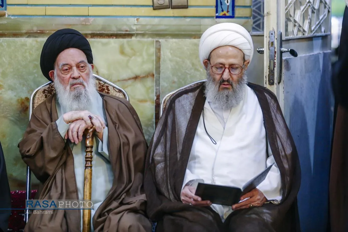 مراسم ختم ابوالزوجه آیت الله کعبی در قم