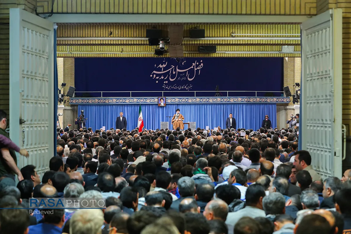 دیدار کارگران با مقام معظم رهبری