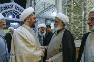 مراسم ختم ابوالزوجه آیت الله کعبی در قم