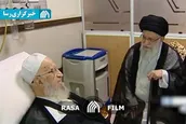 عیادت رهبر انقلاب از آیت‌الله مکارم شیرازی