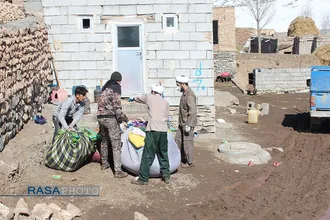 فعالیت گروه&zwnj;های جهادی طلاب در مناطق زلزله زده شهرستان خوی