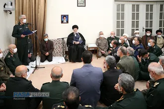 دیدار جمعی از فرماندهان ارشد نیرو&zwnj;های مسلح با فرمانده کل قوا