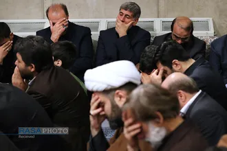 مراسم بزرگداشت آیت&zwnj;الله مؤمن در حسینیه امام خمینی با حضور مقام معظم رهبری