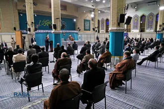 دیدار جمعی از مداحان اهل&zwnj;بیت (علیهم&zwnj;السلام) با مقام معظم رهبری