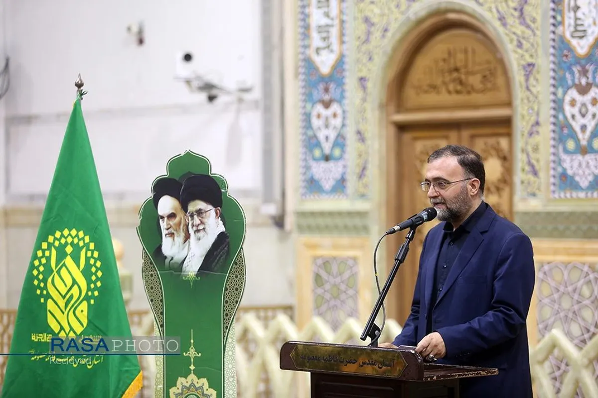 آیین سیاهپوشی حرم مطهر بانوی کرامت در آستانه آغاز ماه محرم