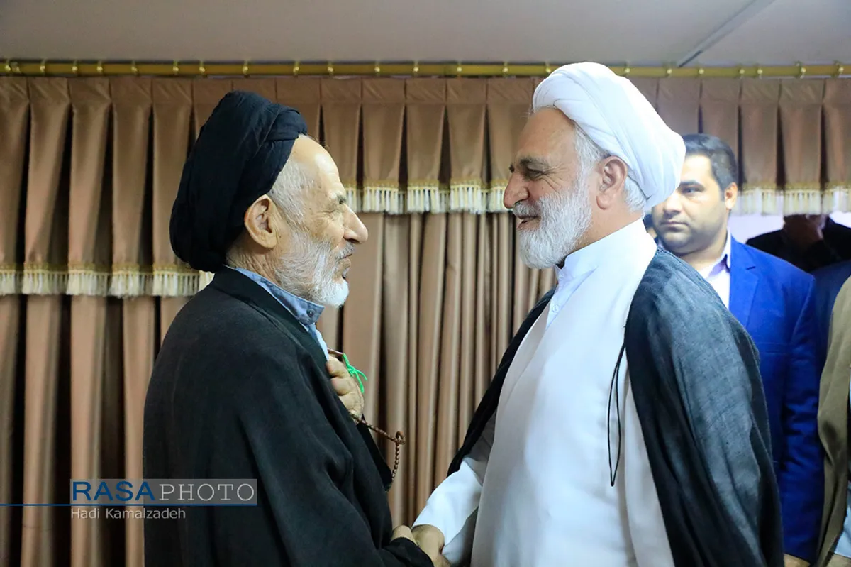دیدار حجت الاسلام محسنی اژه&zwnj;ای معاون اول رییس قوه قضاییه با حجت الاسلام والمسلمین سید علیرضا عبادی نماینده، ولی فقیه در خراسان جنوبی
