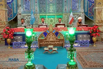 ضبط برنامه تلوزیونی ترتیل خوانی قرآن در مسجد مقدس جمکران
