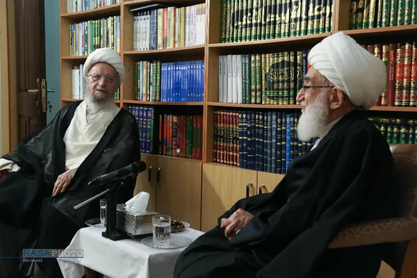 دیدار صمیمانه حضرات آیات عظام مکارم شیرازی و نوری همدانی