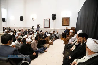بزرگداشت شهدای غزه و اعلام حمایت از ملت فلسطین در دفتر حضرت آیت&zwnj;الله نوری همدانی