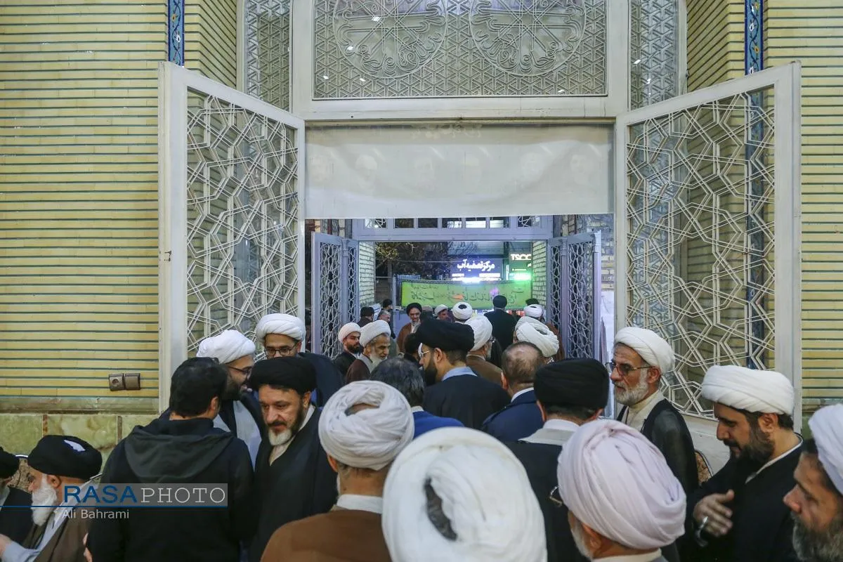 مراسم ختم ابوالزوجه آیت الله کعبی در قم