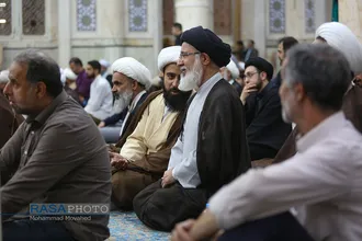 مراسم بزرگداشت مرحوم آیت الله سید محمد حسینی شاهرودی از سوی رهبر معظم انقلاب در مسجد اعظم قم