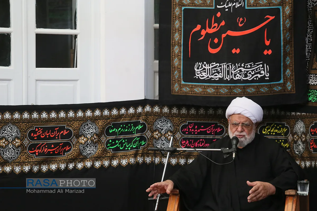 عزاداری روز هشتم محرم در بیت حضرت آیت الله شبیری زنجانی