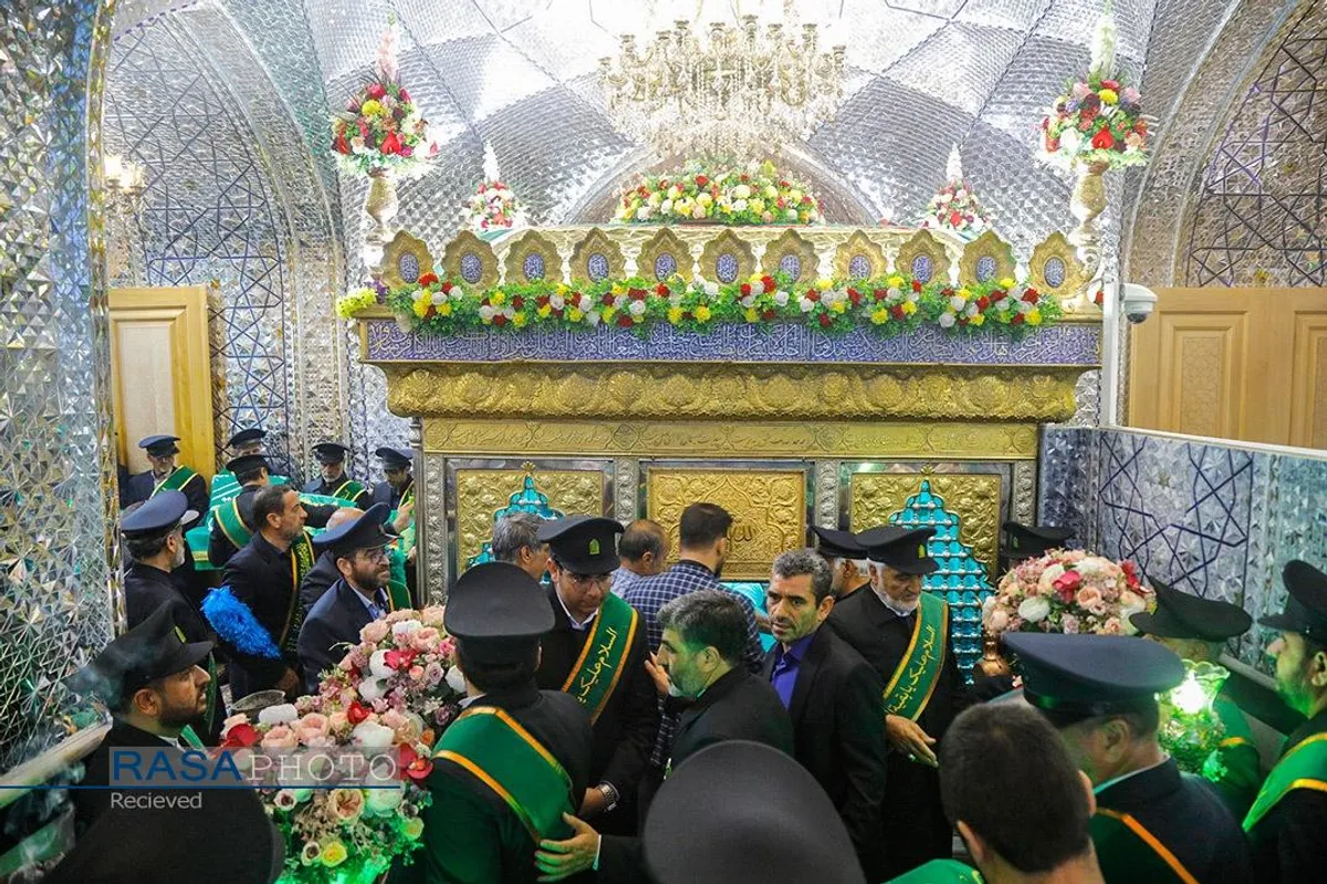 آیین خطبه خوانی و غبارروبی حرم مطهر امامزاده سید علی (ع) قم