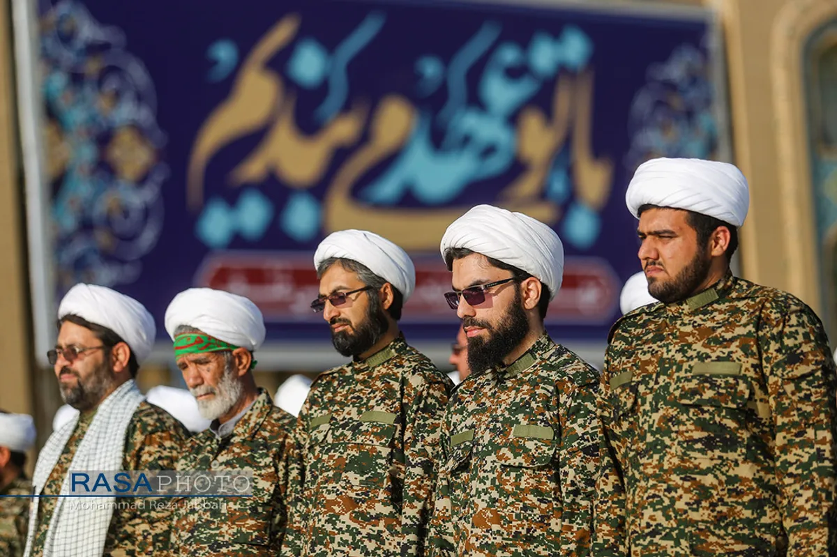 &laquo;عهد سربازی&raquo; نیرو&zwnj;های مسلح با امام زمان (عج) در جمکران&lrm;&lrm;