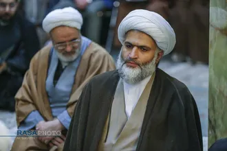 مراسم ختم ابوالزوجه آیت الله کعبی در قم
