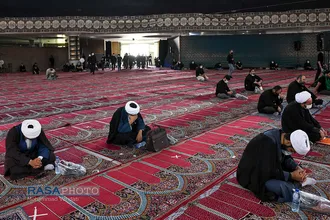 مراسم عزاداری هیئت کف العباس&zwnj;(ع) قم با رعایت پروتکل&zwnj;های بهداشتی