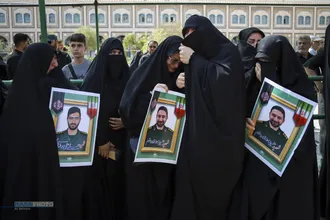 تشییع ۲ شهید سپاه در حمله رژیم صهیونیستی