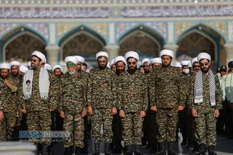 &laquo;عهد سربازی&raquo; نیرو&zwnj;های مسلح با امام زمان (عج) در جمکران&lrm;&lrm;