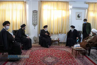 دیدار آیت الله علم&zwnj;الهدی با آیت الله مرتضوی
