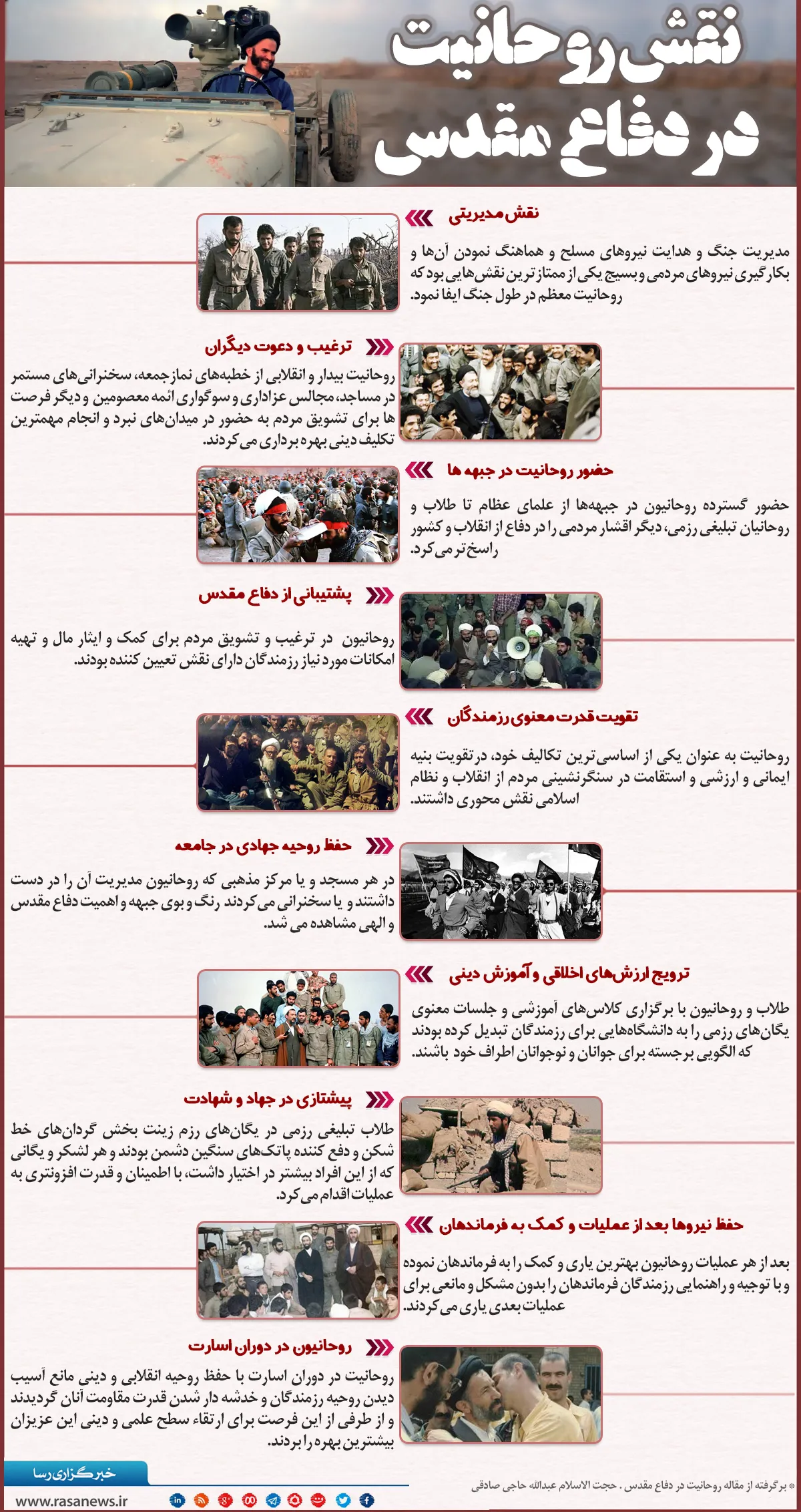 نقش روحانیت در دفاع مقدس