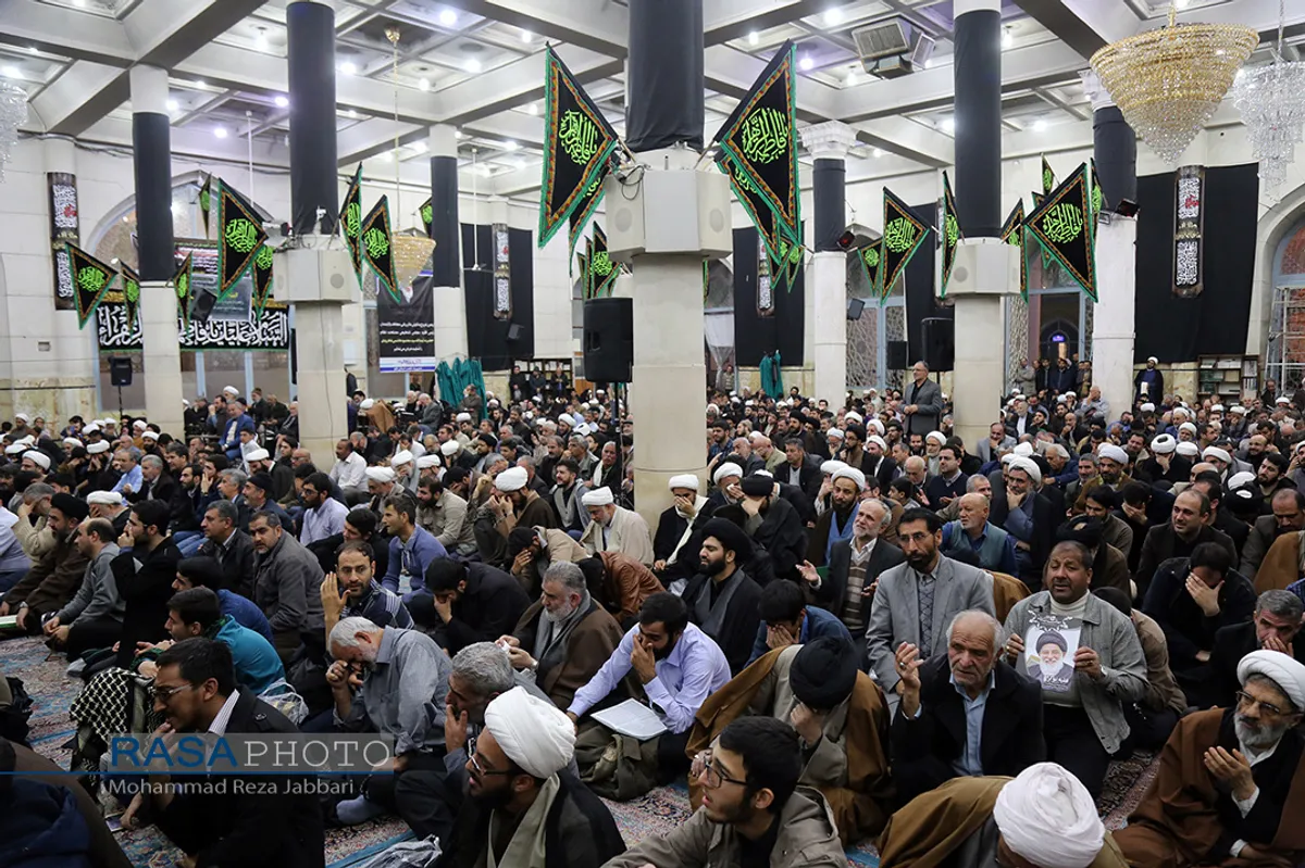 مراسم چهلمین روز رحلت مرحوم آیت الله هاشمی شاهرودی در مسجد اعظم قم