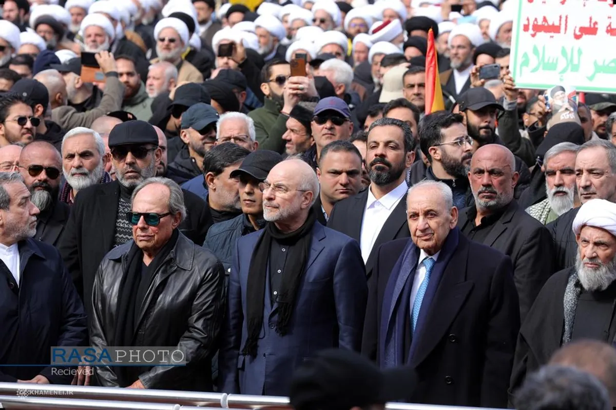 مراسم تشییع مجاهد کبیر شهید سیدحسن نصرالله و شهید سیدهاشم صفی&zwnj;الدین