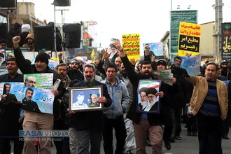راهپیمایی نمازگزاران قم در حمایت ازسپاه و اقتدار و امنیت نظام اسلامی