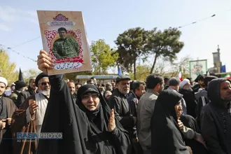 تشییع پبکر ۶ شهید جنگ رمضان در قم