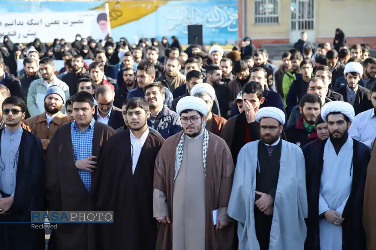 تجمع انقلابی طلاب، اساتید و روحانیون حوزه&zwnj;های علمیه تبریز در سالروز یوم الله ۹ دی