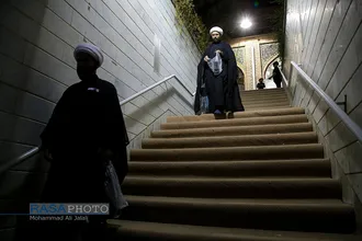 مراسم سوگواری حضرت اباعبدالله&zwnj;الحسین(ع) در هیئت ثارالله قم&lrm;