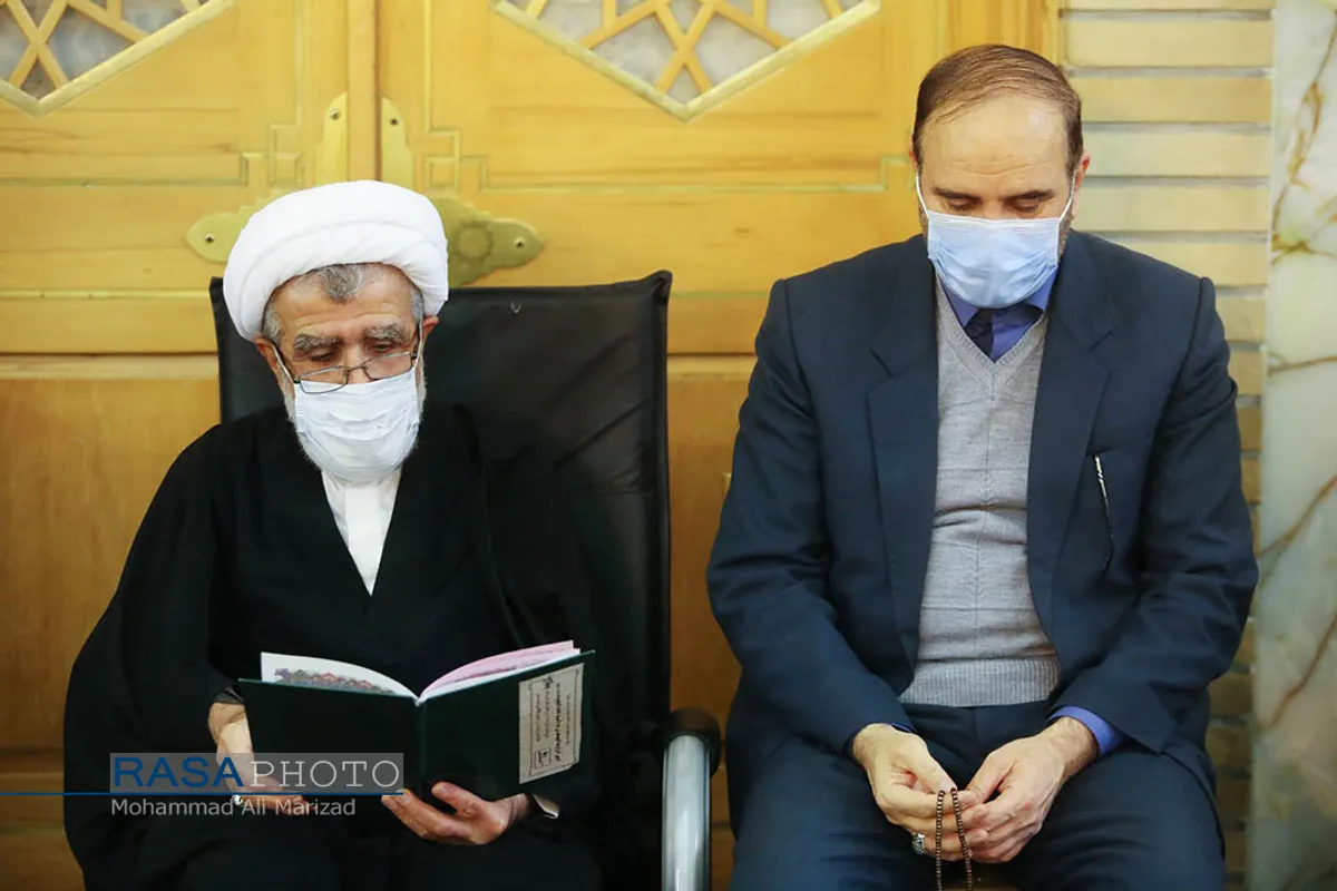 مراسم چهلم مرحوم آیت الله مجتهد شبستری در حرم کریمه اهل&zwnj;بیت (ع)