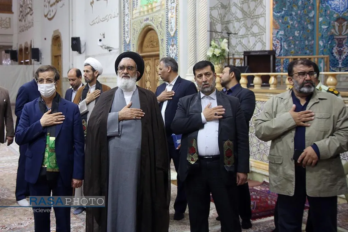 آیین سیاهپوشی حرم مطهر بانوی کرامت در آستانه آغاز ماه محرم