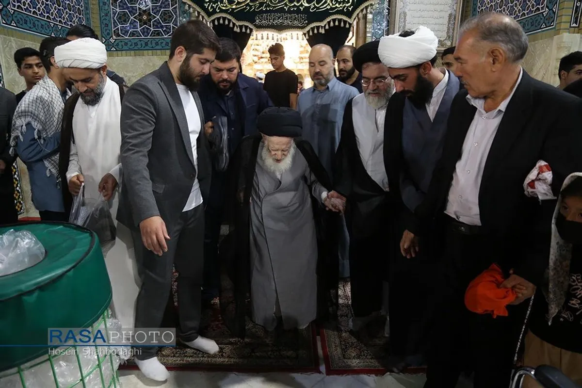 تشرف حضرت آیت الله شبیری زنجانی به حرم حضرت فاطمه معصومه (سلام&zwnj;الله&zwnj;علیها)