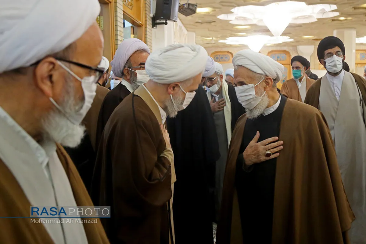 مراسم ترحیم آیت الله مجتهد شبستری در حرم کریمه اهلبیت (س)