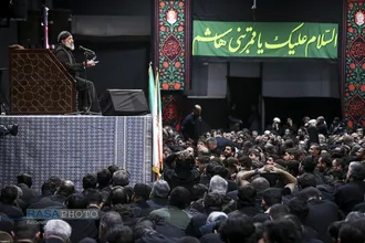 مراسم عزاداری شب عاشورای حسینی در جوار محل شهادت قائد شهید