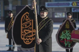 آئین تعویض پرچم مسجد مقدس جمکران در پی شهادت حضرت آیت&zwnj;الله&zwnj;العظمی خامنه&zwnj;ای (قدس&zwnj;سره)