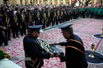 آیین تعویض پرچم گنبد مطهر حرم حضرت فاطمه معصومه (سلام&zwnj;الله&zwnj;علیها)