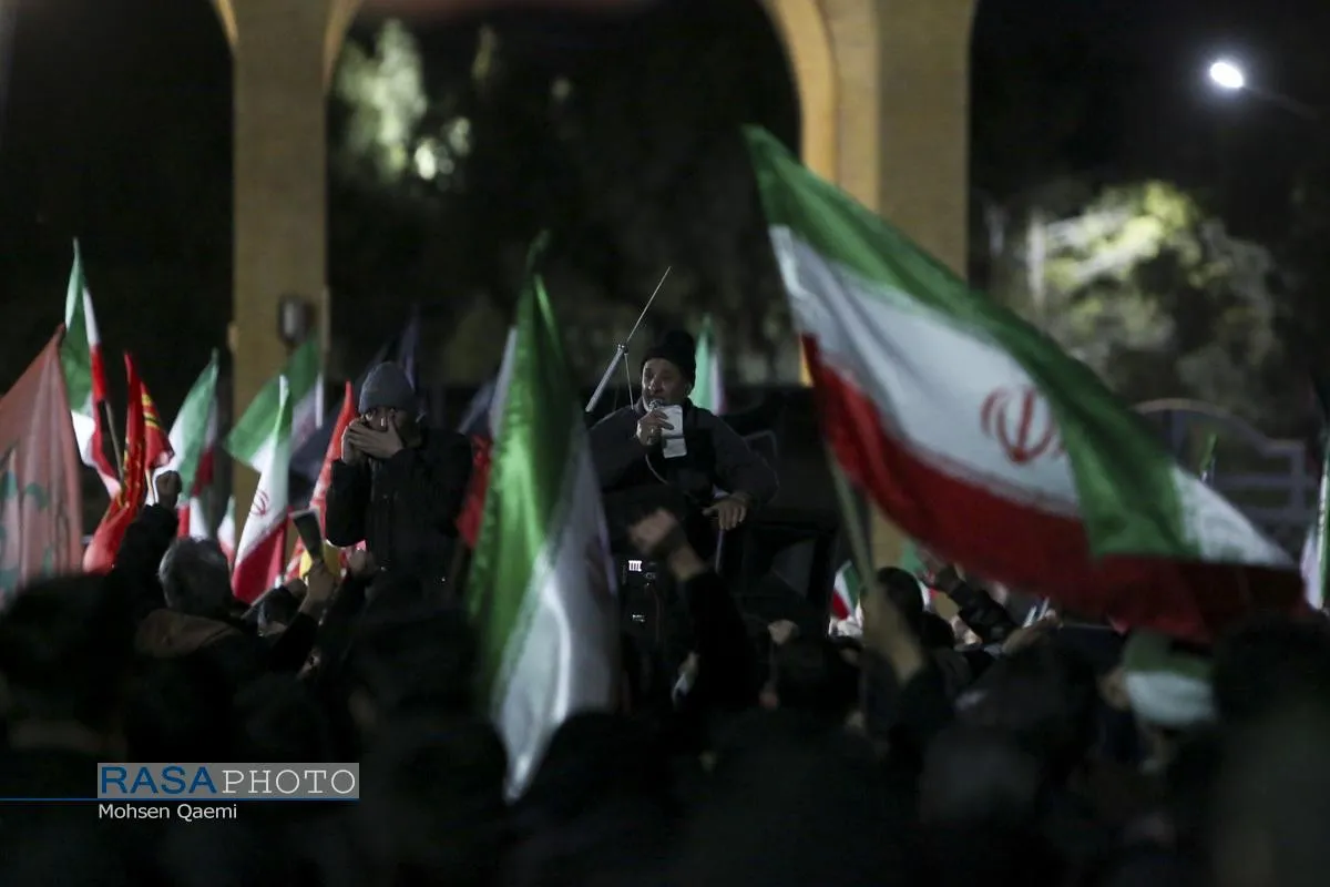 خروش انتقامی مردم قم در شب عزاداری شهادت امام خامنه&zwnj;ای (قدس&zwnj;سره)