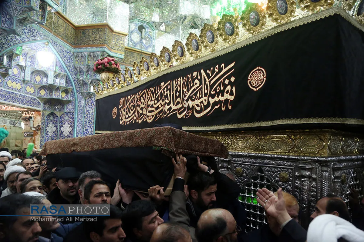 تشییع پیکر آیت الله سید هاشم رسولی محلاتی با حضور علما و روحانیان و مردم انقلابی قم