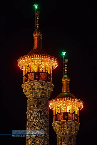 عزاداری شب سوم محرم و وداع با پیکر روحانی شهید مالامیری در حرم کریمه اهلبیت (ع)