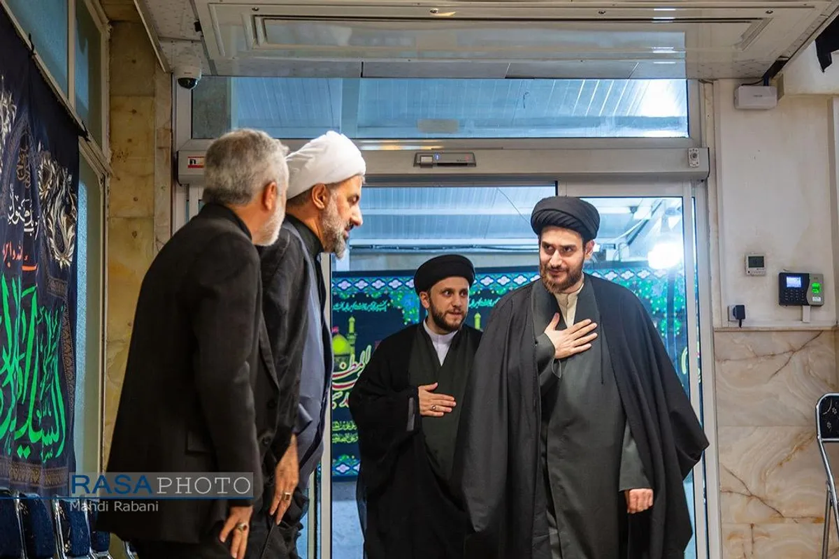 عزاداری روز تاسوعای حسینی (ع) در دفتر حضرت آیت الله نوری همدانی