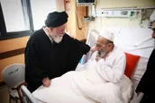 عیادت نماینده ولی فقیه در خراسان رضوی از آیت الله اشرفی شاهرودی
