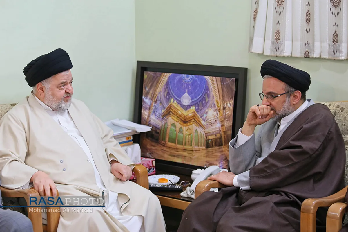 دیدار حجت الاسلام والسملمین خاموشی رئیس ساز مان اوقاف با مراجع تقلید و علما