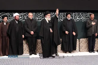 مراسم عزاداری شام شهادت حضرت فاطمه&zwnj;زهرا (سلام&zwnj;الله&zwnj;علیها) با حضور مقام معظم رهبری