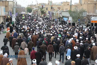 راهپیمایی خودجوش طلاب و بسیجیان قم در پی شهادت حاج قاسم سلیمانی